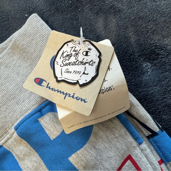 Champion Reverse Weave Logo Sweatpants Jogger New Red White Grey Size 2XL - Picture 9 of 16